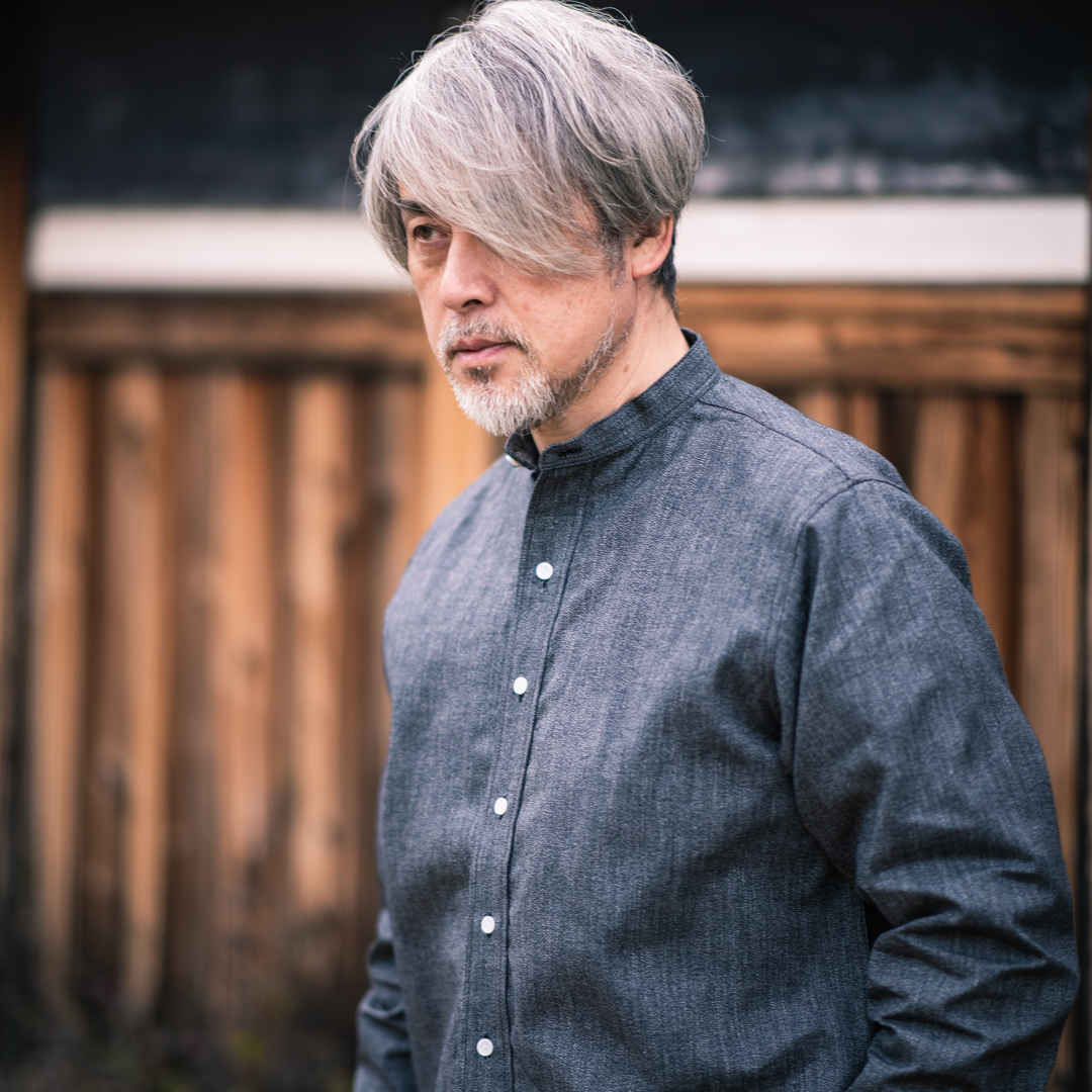 K2。boncoura バンドカラーシャツ Band Collar Shirt Cotton Linen off white – BONCOURA Official