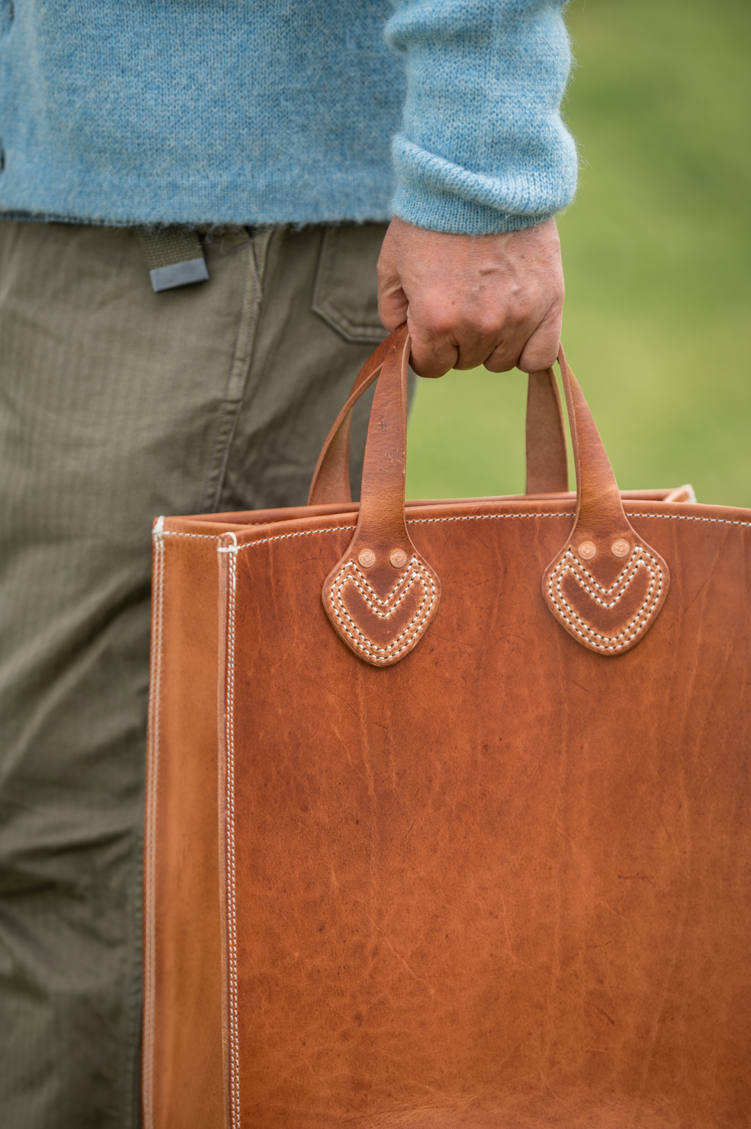 SALON BONCOURA 7周年リミテッド モヘアカーディガンブルー×グレー