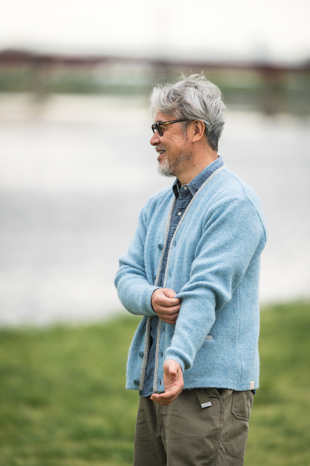 SALON BONCOURA 7周年リミテッド モヘアカーディガンブルー×グレー SALON BONCOURA 7周年祭り！│オレはボンクラ！